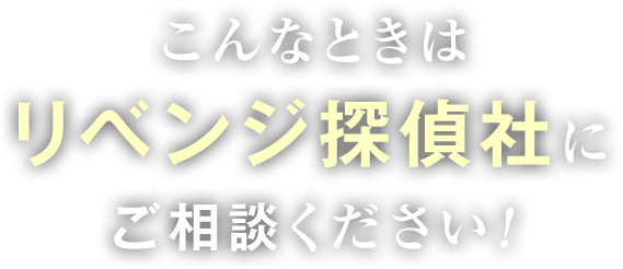 こんなときはリベンジ探偵社にご相談ください！