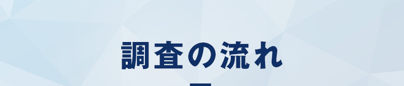 調査の流れ