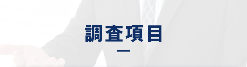 調査項目