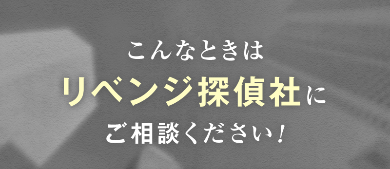 こんなときはリベンジ探偵社にご相談ください！